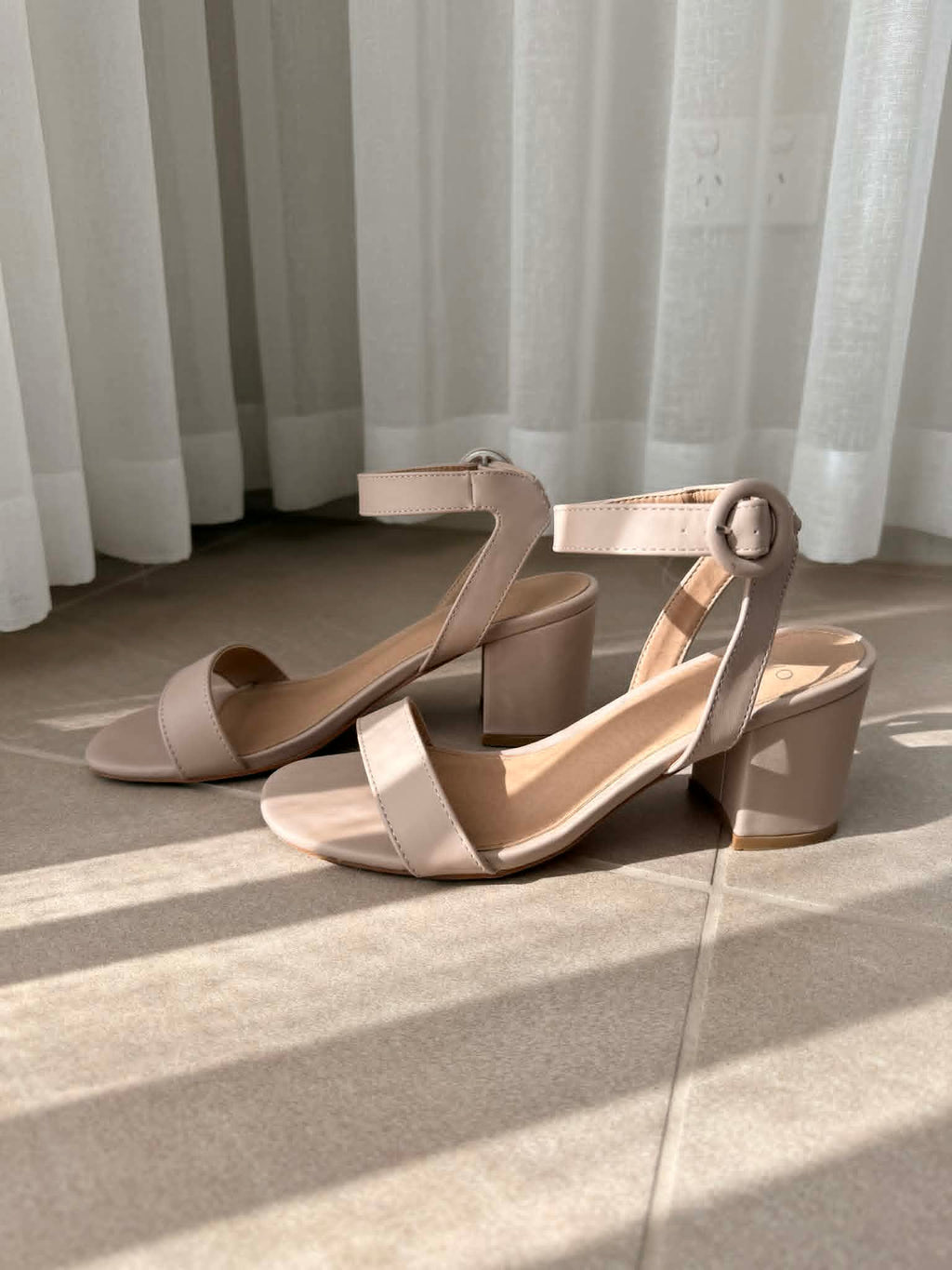 Nude Block Heels | Barely-There Feel